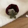 Diadema de Flor Afelpada con Incrustaciones de Diamantes de Nuevo Estilo Otoño e Invierno, Cuerda para el Cabello Versátil Simple para Ropa de Trabajo, Lujo Accesible y Accesorios para el Cabello de Gama Alta para Mujeres