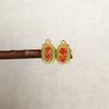 Colgante de aleación de oro de arena vietnamita para atraer la fortuna con pulsera de hilo rojo auspicioso azul quemado Accesorios hechos a mano para manualidades