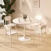Mesa redonda de balcón blanca de estilo nórdico, moderna, para discusiones, juego de mesa y sillas para cafeterías de té con leche y café, mesa de comedor tulipán