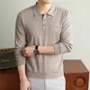 Temporada 2026 Moda Casual Suéter Jacquard con Cuello Polo y Logo en el Pecho, Tejido de Punto, Mayoreo