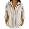 Camisa Casual de Mujer a Rayas con Botones, Nueva de Verano, Transfronteriza Europea y Americana de Amazon 2026