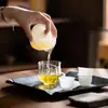 Mokei Puyu juego completo de té para oficina y viajes, juego de té portátil para viajes, incluye un juego de tapa y cuenco y tres tazas, con estuche de almacenamiento