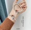 Pie de Plata 999 Esmalte Laca de Horneado Dios de la Riqueza Pulsera Moda Nacional Femenina Xizang-style Anillo de Paz y Alegría Cuentas de Transferencia Pulsera de la Fortuna
