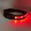 Collar LED Impermeable para Mascotas Transfronterizo Recargable por USB Collar Luminoso para Perros Malla Bicolor Cuello de Perro Pelo Dorado Antiperdida por la Noche