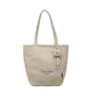 Bolsa de lona de gran capacidad transfronteriza para mujer, nuevo bolso de hombro tipo tote estilo coreano ins Henggeng, bolsa para clase de estudiante y para ir al trabajo