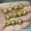 Cuentas de barril finamente elaboradas en cobre puro con incrustaciones, cuentas espaciadoras, motivos de león y danza del león, pulseras, collares y colgantes hechos a mano para DIY