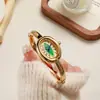 Reloj Pulsera Ovalado con Hoja y Diamantes Estilo Vintage Sunlifex para Mujer, Moda de Lujo Ligero para Dama, Venta al por Mayor Transfronteriza