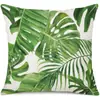 Novedades Primavera y Verano Productos para el Hogar Transfronterizos Funda de Almohada de Lino con Hojas Funda de Almohada Caliente de Amazon Funda de Almohada Lumbar Venta al por Mayor