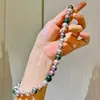 Versión Extendida Collar de Perlas de Cristal Artificial Morandi Morado Fuerte Ligero de Alta Calidad 10 mm