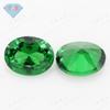 Anillos Huagang Gema Forma de Huevo Cristal Verde Zirconio Piedra Nuda Fondo Puntiagudo Ovalado Esmeralda Artificial Joyería