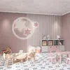 Habitación Infantil pared de fondo cálido papel tapiz papel tapiz habitación de niña habitación de princesa decoración de mesita de noche tela de pared mural sin costuras
