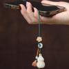 Colgante para Celular Cadena Loto Luminoso Colgante Piedra Luminosa Calabaza Calada Accesorios Difusor Portátil para Hombres y Mujeres