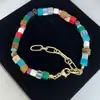 Pulsera de Cuentas Coloridas Estilo Ciervo Blanco para Mujer Primavera y Verano Atuendo Dopamina 2024 Joyería de Moda Versátil de Moda