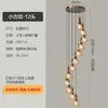 Nuevo candelabro vintage de estilo chino para escaleras en espacios tipo loft dúplex, candelabro artístico de madera simple de línea larga