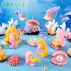 Micro Paisaje Creativo Lindo Coral Sirena Figura Pecera Oceánica Decoración Paisajismo Accesorios Mini Adornos Pequeños