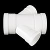 Plano de drenagem em PVC Liansu Tê de redução de quatro vias Tê tridimensional de quatro vias Tê oblíquo de quatro vias Tê tridimensional de quatro vias Tê de redução plana de quatro vias