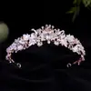 Venda Direta Transfronteiriça Liga de Diamante Cristal Pérola Coroa Noiva Casamento Adorno de Cabeça Olho de Cavalo Princesa Coroa de Aniversário