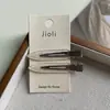 Grampo de Cabelo Sem Costura com Padrão de Pedra de Tinta Estilo Coreano, Presilha para Cabeleireiro e Maquiagem, Presilha para Franja, Duplo Clip, Presilha Bico de Pato, Grampo de Cabelo Versátil e Estiloso