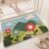 Alfombrillas de Baño Imitación Cachemira Fresca, Alfombrillas Absorbentes de Agua y Resistentes a Manchas, Alfombras Decorativas de Fácil Cuidado para Sala de Estar, Felpudos para Puerta de Entrada