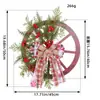 Decoração de Natal Transfronteiriça Pendurador de Porta Roda de Roleta de Madeira Guirlanda de Pinhas de Natal Estilo Country Europeu Americano