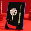 Serpente Ano Novo Estilo Chinês Marcador de Página Pen Drive Caneta de Bronze Tendência Nacional Caixa de Presente Conjunto Reunião Anual da Empresa Brinde Corporativo