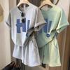 Traje Deportivo Casual para Estudiantes, Shorts Sueltos de Manga Corta con un Conjunto Completo de Trajes de Verano de Dos Piezas a la Moda para Mujer