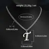 Collar Popular Europeo y Americano Transfronterizo de 26 Letras Inglesas Incrustadas con Diamantes Joyería Accesorios Hip-Hop Hombres Acero Inoxidable Collar Nk