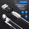 Adequado para Adaptador de Fone de Ouvido Huawei USB Computador Tipo-C Cabo de Fone de Ouvido Conexão Laptop Desktop Porta U