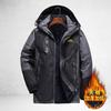 Jaqueta Grossa de Algodão com Forro de Fleece para Homens, Parka Quente de Inverno Solta, Casaco Casual Quente de Algodão para Homens
