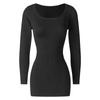 Saia Justa Sexy para Quadris Outono e Inverno Feminina Cor Sólida Slim-Fit Abdominal Vestido Manga Longa Europeu e Americano Roupa Íntima