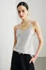 Camisola de Seda para Mujer 2026 Primavera/Verano Nueva Color Sólido Ropa Interior Exterior Estilo Commuter con Encaje y Top de Seda de Morera