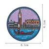 Parches de Monumentos de Ciudades del Mundo en Stock para Venta al por Mayor, Exclusivamente para Suministro Transfronterizo, Parches Bordados Termoadhesivos, Insignias Decorativas de Viaje para DIY