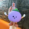 Porta-moedas de Silicone, Bolsa de Armazenamento de Morango, Pingente de Chaveiro, Estojo de Fone de Ouvido, Chaveiro, Acessório de Bolsa, Necessaire