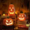Linterna de Calabaza de Halloween Hueca Resplandeciente Accesorios Decoración Parque Temático Escena al Aire Libre Artículos Arreglo Adornos Grandes de Calabaza