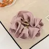 Presilha de cabelo grande elegante com brilho de pérola, acessório de cabelo estilo preguiçoso para rostos redondos para fazer o rosto parecer menor, penteado moderno para o trabalho