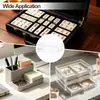 Caixa de Armazenamento de Mahjong em Acrílico Caixa de Armazenamento de Peças de Mahjong Caixa de Armazenamento de Mahjong Estilo Americano Duas Camadas Personalizável