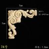 Calcomanía de Madera Maciza Triángulo Flor Ángulo Recto Flor Puerta de Gabinete Flor Decorativa Pieza Flor de Cuatro Esquinas Decorativa para Pared de Fondo Flor de Madera Estilo Europeo Tallado en Madera