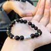 Pulsera de Pareja de Piedra Ojo de Gato de Obsidiana Plateada Natural, Pulsera Magnética de Garra de Gato de Moda