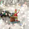 2023 Los Más Vendidos Adornos para Árbol de Navidad Colgante Acrílico Divertido Grinch Verde Coche Decoración del Hogar Adornos Colgantes