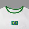 Camiseta de estilo retro europeo y americano con personalidad transfronteriza, estilo callejero europeo y americano, con estampado geométrico de la bandera de Spice Girl sexy y ombligo