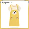 Pijama Feminino Verão Manga Curta Fino Desenho Animado Pequeno Fresco Fofo Estilo Ins Solto Camisola Doce Estudante Roupas de Casa