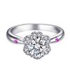 Anillo de Diamante Imitación Mosane Explosiones Transfronterizas Anillo de Mujer a Mozambique Joyería Anillo de Zirconia Anillo de Diamante Anillo de Boda Anillo de Pareja