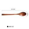 Cuchara de madera para helado infantil Cuchara mini japonesa Cuchara de madera con mango largo Cuchara para mezclar miel Venta al por mayor Cuchara para medicamentos LOGOTIPO grabado