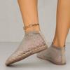 Zapatos planos estilo coreano para que las personas pequeñas parezcan más altas, zapatos planos de punta redonda 2024 nuevo estilo de celebridad de internet, sandalias femeninas de suela blanda que no cansan los pies