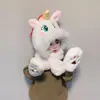 Conjunto de Três Peças de Chapéu de Inverno Infantil My Little Pony Fofo Unicórnio Três em Um Proteção para Orelhas Quente e à Prova de Frio Chapéu de Pelúcia