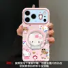 Tela Cheia Design de Gato Adequado para iPhone 17 Capa para Celular Apple 15 Pro Max com Suporte 16 Silicone Macio 14 Fofo 13