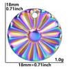 Colorido chapeamento a vácuo em forma de aço inoxidável geométrico pingente colar pulseira diy espaçador jóias acessórios atacado
