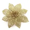 Flor de Navidad de 15 cm Cebolla de Navidad Rosa con Flor Recortada Guirnalda de Árbol Adornos Colgante Decoración
