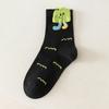 Calcetines Zhuji para Mujer de Algodón Puro de Media Caña, Calcetines Deportivos para Estudiante con Diseño Lindo de Dibujos Animados con Orejas Levantadas, Fabricante Mayorista de Calcetines Divertidos y Modernos