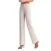 Pantalones de lana mezclada de pierna ancha para mujer, nuevo estilo otoño/invierno, modernos y de corte holgado, diseño de pierna recta, cintura alta, adecuados para mujeres de mediana edad